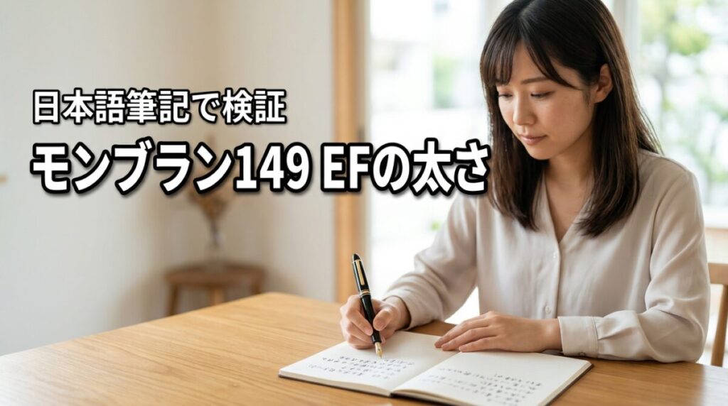 モンブラン149のペン先EFは日本語筆記で太い？実際の太さを詳しく検証