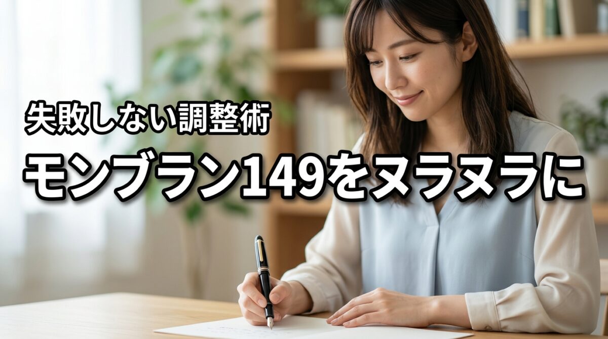 モンブラン149の書き味が渋い？理想のヌラヌラにする方法と失敗しない調整術