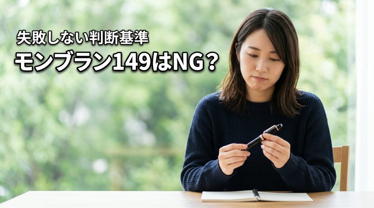 モンブラン 149は初心者が買ってはいけない？噂の理由と後悔しないための判断基準