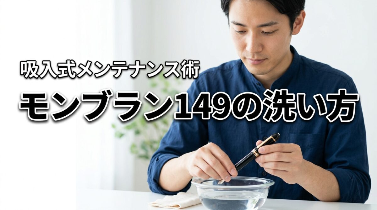 【失敗しない】モンブラン149の洗い方は？吸入式万年筆のメンテナンス方法を全公開