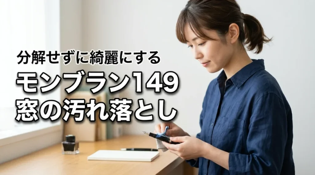 モンブラン 149のインク窓の汚れが落ちない？分解せずに綺麗にする落とし方のコツ