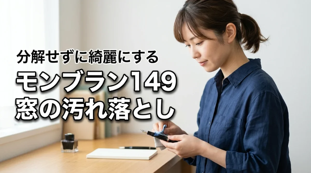 モンブラン 149のインク窓の汚れが落ちない？分解せずに綺麗にする落とし方のコツ