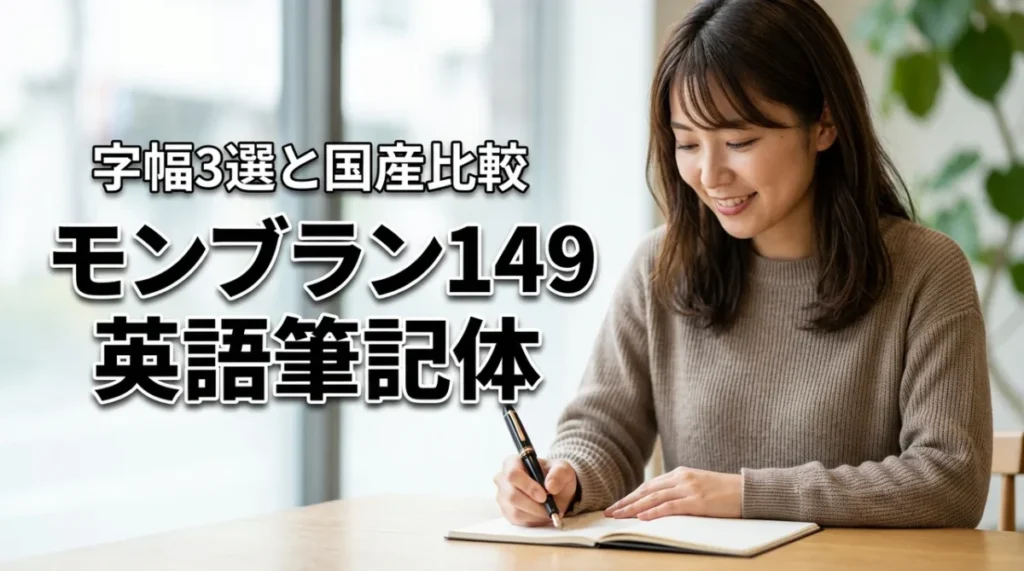 モンブラン149で英語の筆記体を綴るための字幅選び！おすすめ3選と国産との違い