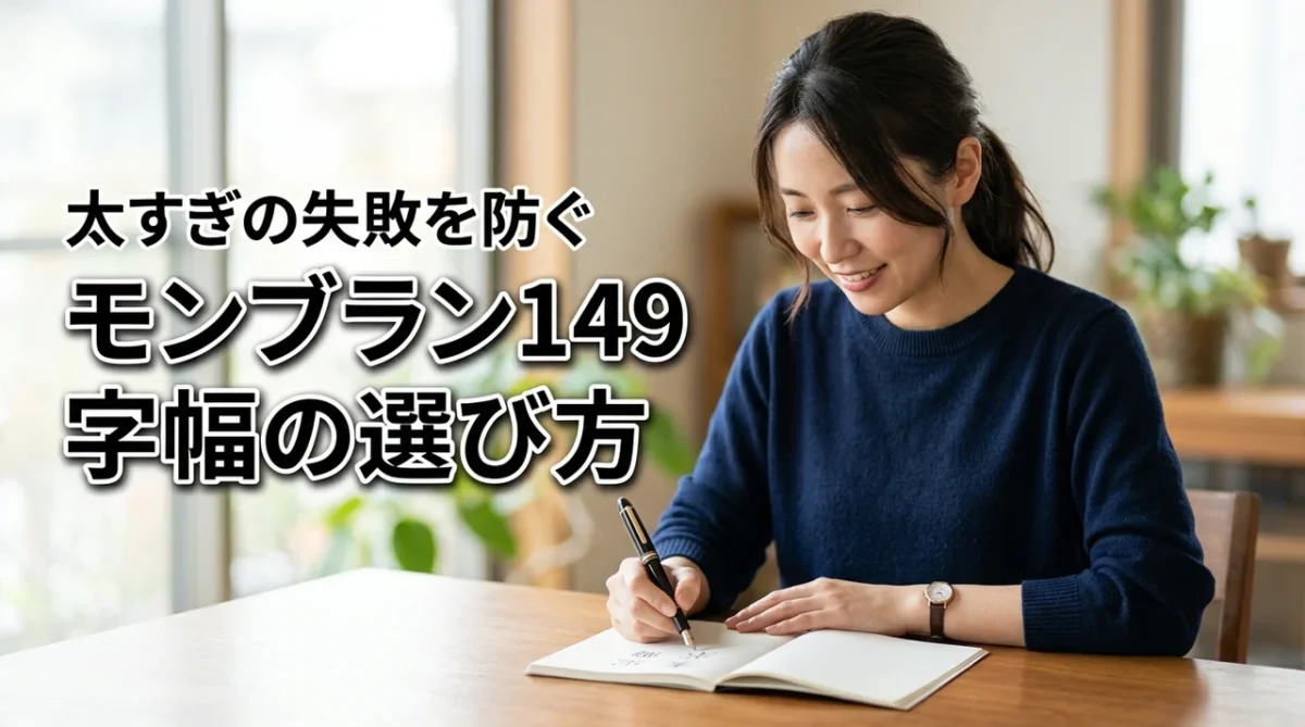 モンブラン 149で漢字を綺麗に書ける字幅の選び方！太すぎて失敗したくない人へ