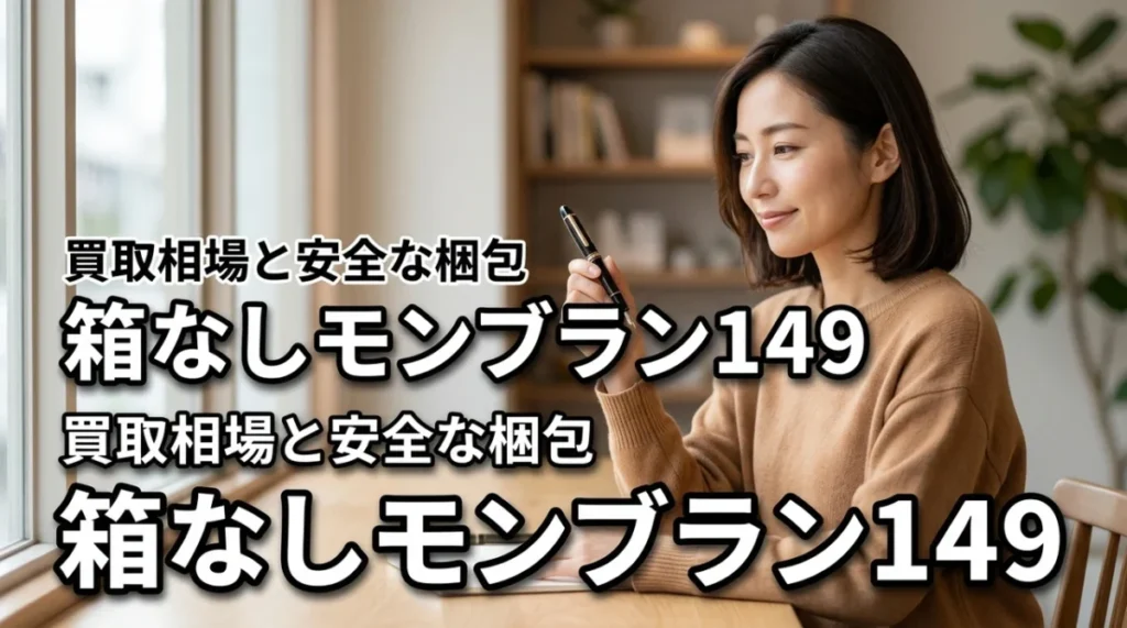 【箱なし】モンブラン149の本体のみでも高く売れる！買取価格の相場と安全な梱包方法