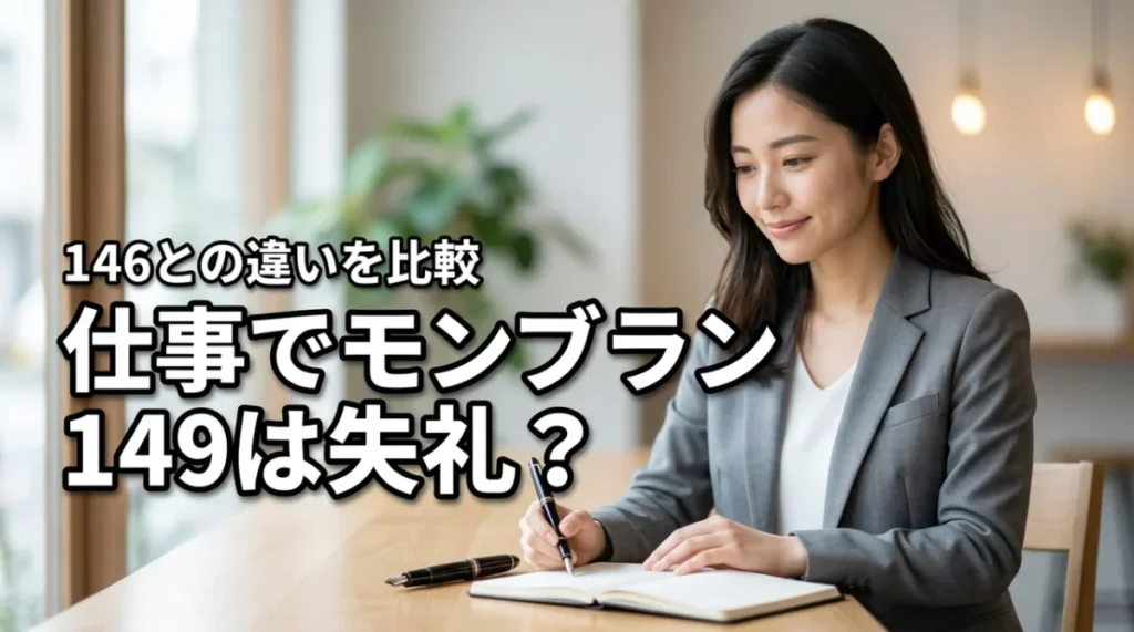 打ち合わせでモンブラン 149は失礼？仕事用で使う際のマナーや146との比較