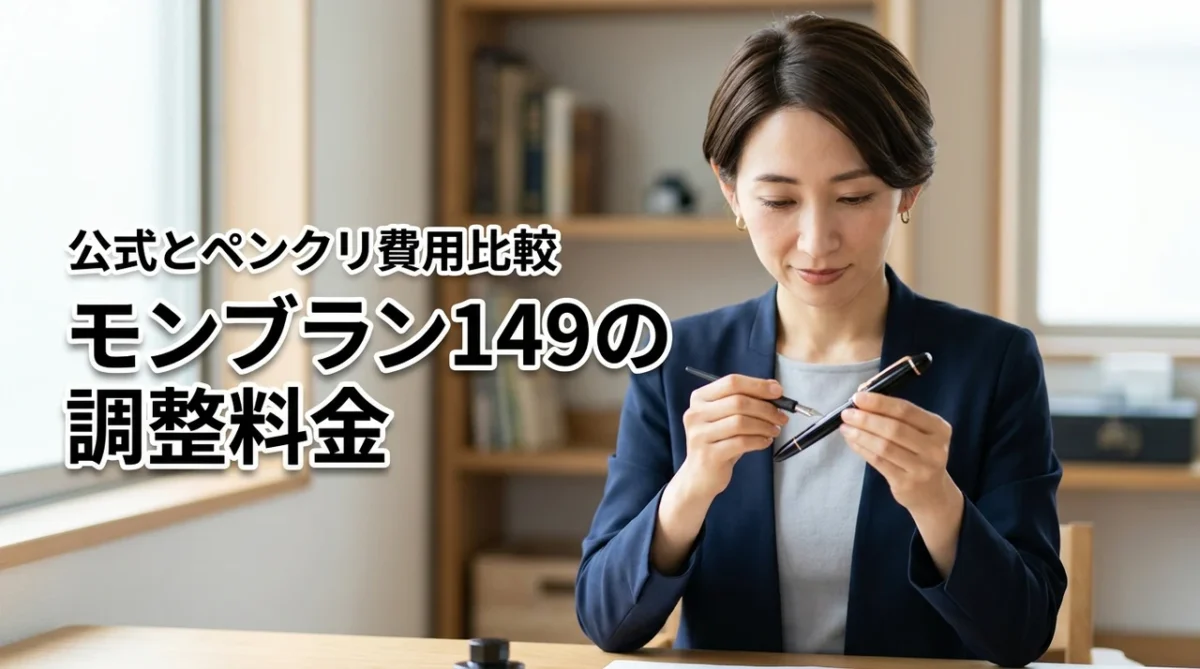 2026年のモンブラン149の調整料金は？ペンクリと公式の費用を詳しく比較