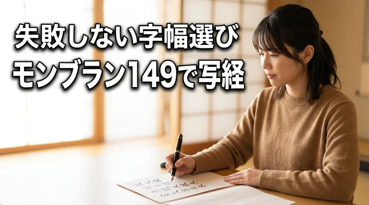 モンブラン 149で写経は可能？高額な買い物で失敗しないおすすめの字幅を特定