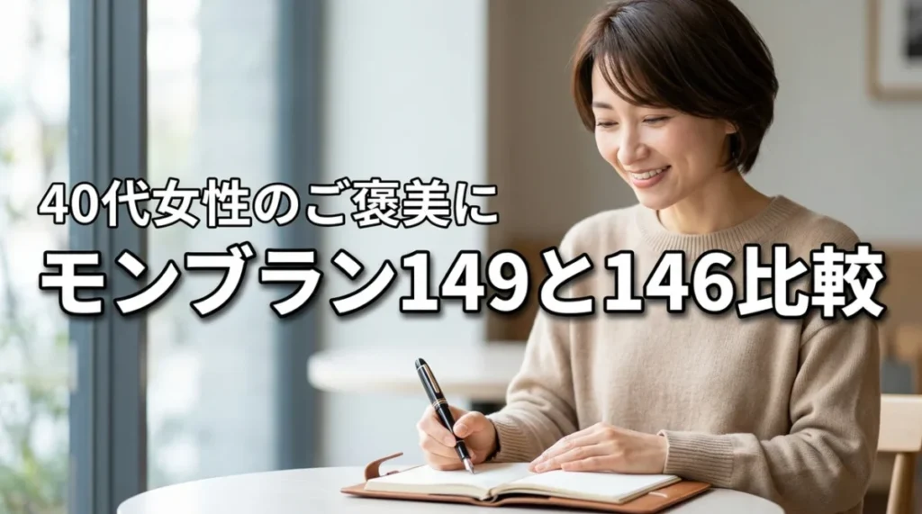 40代女性の憧れ！モンブラン 149は自分のご褒美に大きい？146とのサイズ感を比較