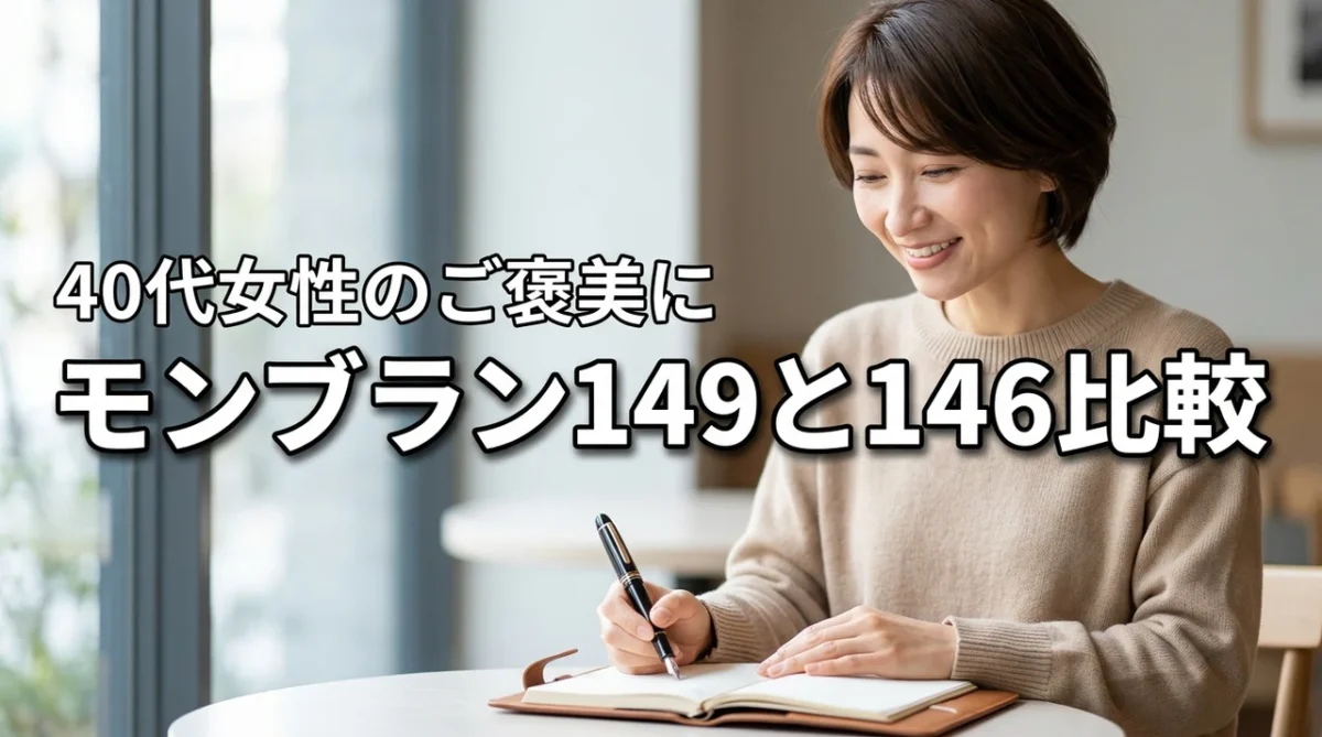 40代女性の憧れ！モンブラン 149は自分のご褒美に大きい？146とのサイズ感を比較