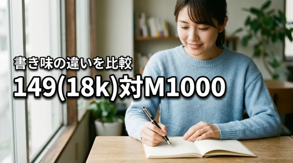 モンブラン149のペン先18k vs ペリカンM1000の違いは？書き味を比較