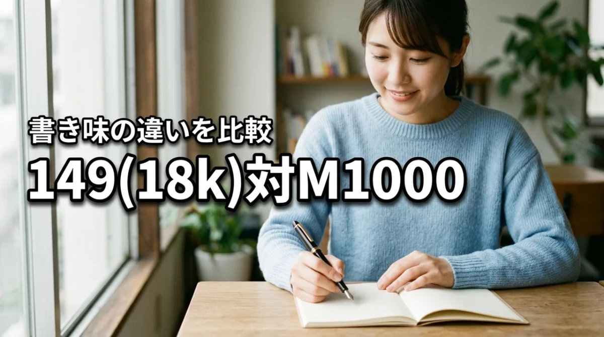モンブラン149のペン先18k vs ペリカンM1000の違いは?書き味を比較
