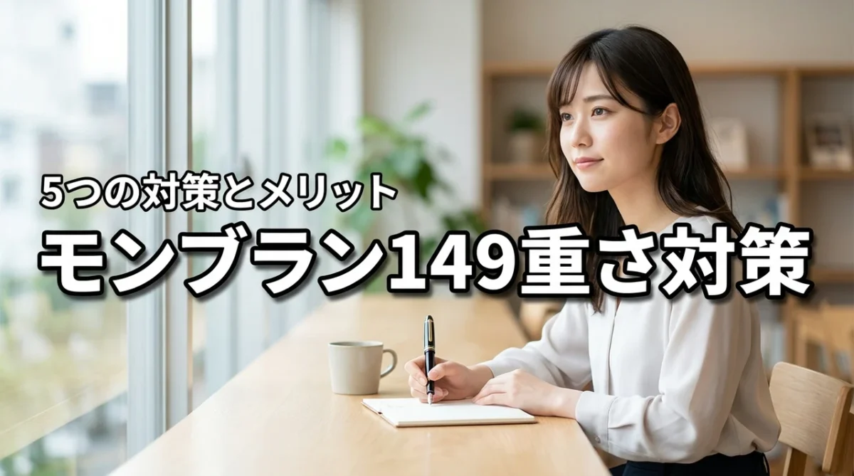 モンブラン149の重さで手が疲れる?疲労を軽減する5つの対策とメリットを解説
