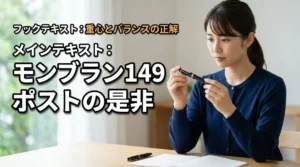 モンブラン149はキャップポストすべき？重心の移動や筆記バランスに悩むユーザーへの回答