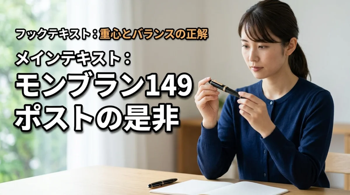 モンブラン149はキャップポストすべき？重心の移動や筆記バランスに悩むユーザーへの回答
