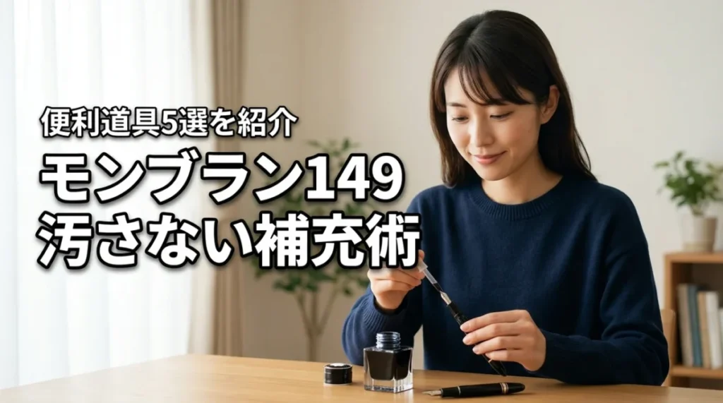 モンブラン149をインク瓶で補充しても汚れない方法！便利道具5選を詳しく紹介