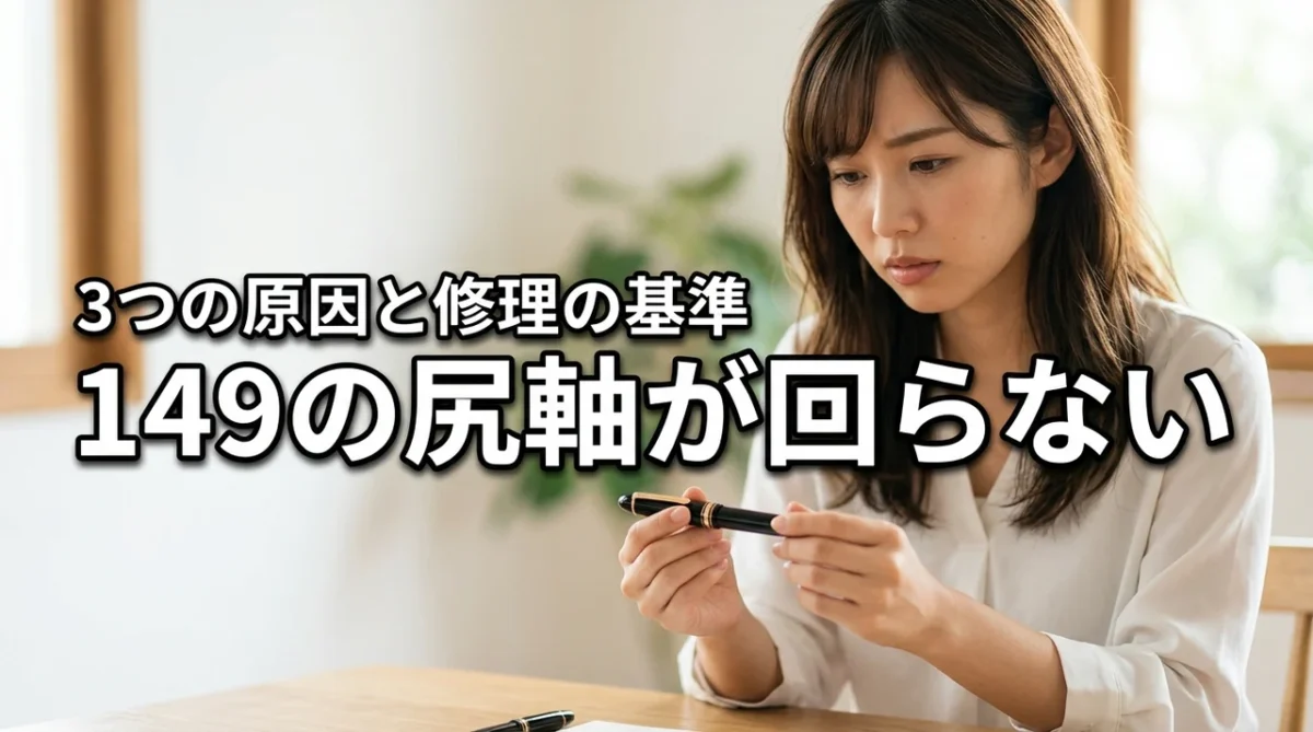 モンブラン149の尻軸が回らない故障！3つの原因と修理の判断基準をプロが伝授
