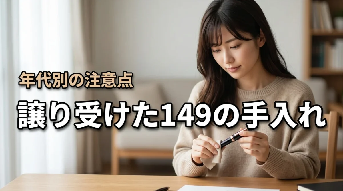 【失敗しない】譲り受けたモンブラン149の万年筆メンテナンスと年代別の注意点