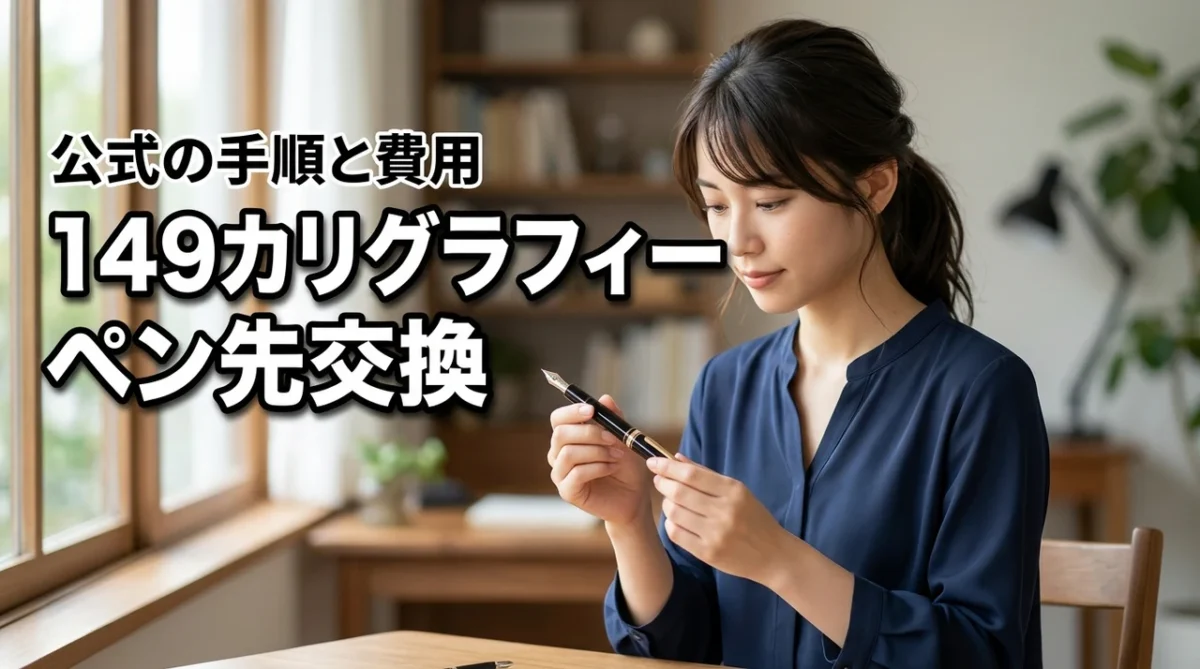 モンブラン149のカリグラフィーペン先交換は可能？公式手続きと費用のすべて