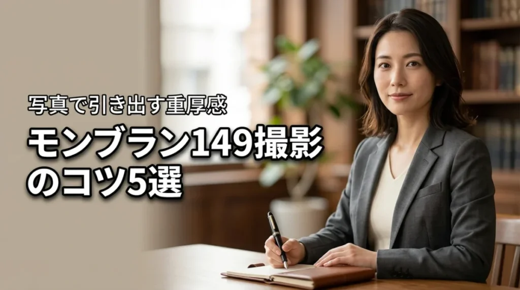 モンブラン149の重厚感を写真で引き出す撮影のコツ5選｜構図とライティングで高級感を表現