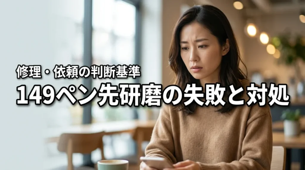 モンブラン149のペン先研磨で失敗した人へ。修理前に知るべき対処法とプロ依頼の判断基準