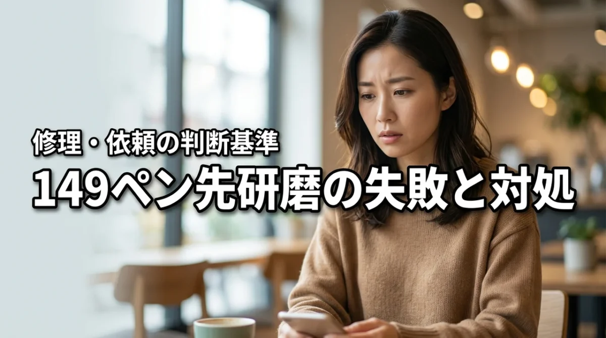 モンブラン149のペン先研磨で失敗した人へ。修理前に知るべき対処法とプロ依頼の判断基準
