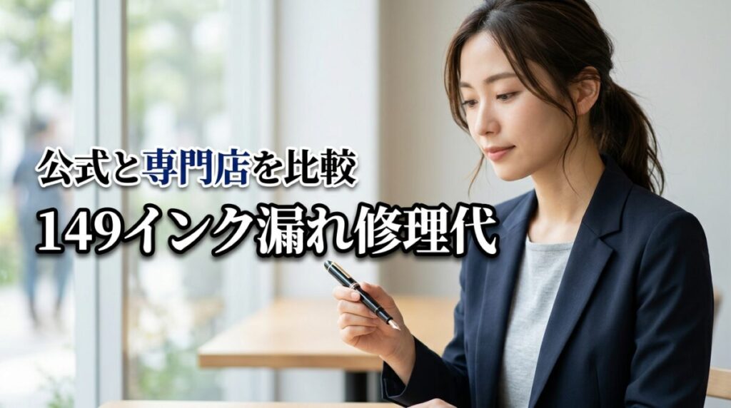 モンブラン149のインク漏れ修理代の目安は？公式と専門店2通りの費用を比較