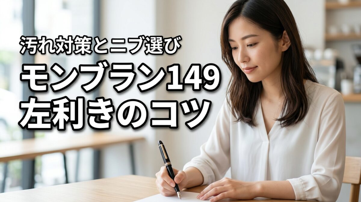 【左利きのモンブラン 149】書き方のコツや汚れを防ぐ対策、理想のニブ選びを紹介