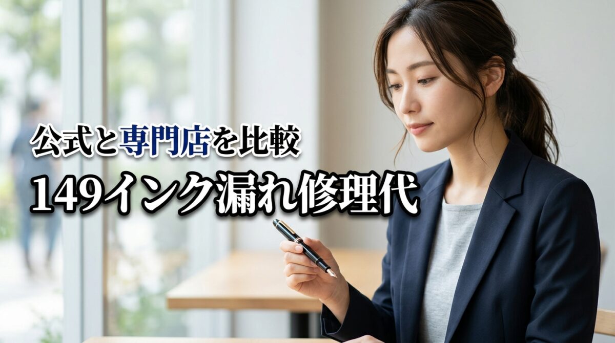 モンブラン149のインク漏れ修理代の目安は？公式と専門店2通りの費用を比較