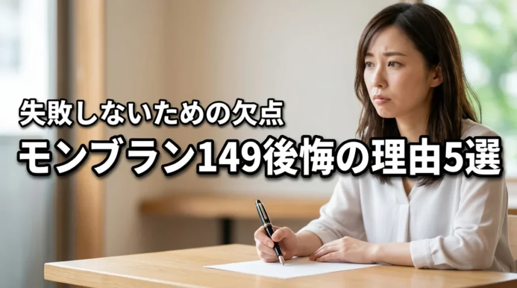 モンブラン149を買って後悔した人の理由5選｜購入前に知らないと損する欠点とは