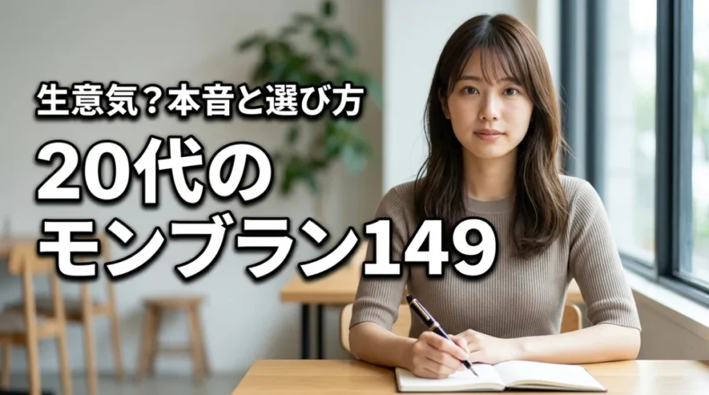 20代がモンブラン149を持つのは生意気と思われる？本音と賢い選び方
