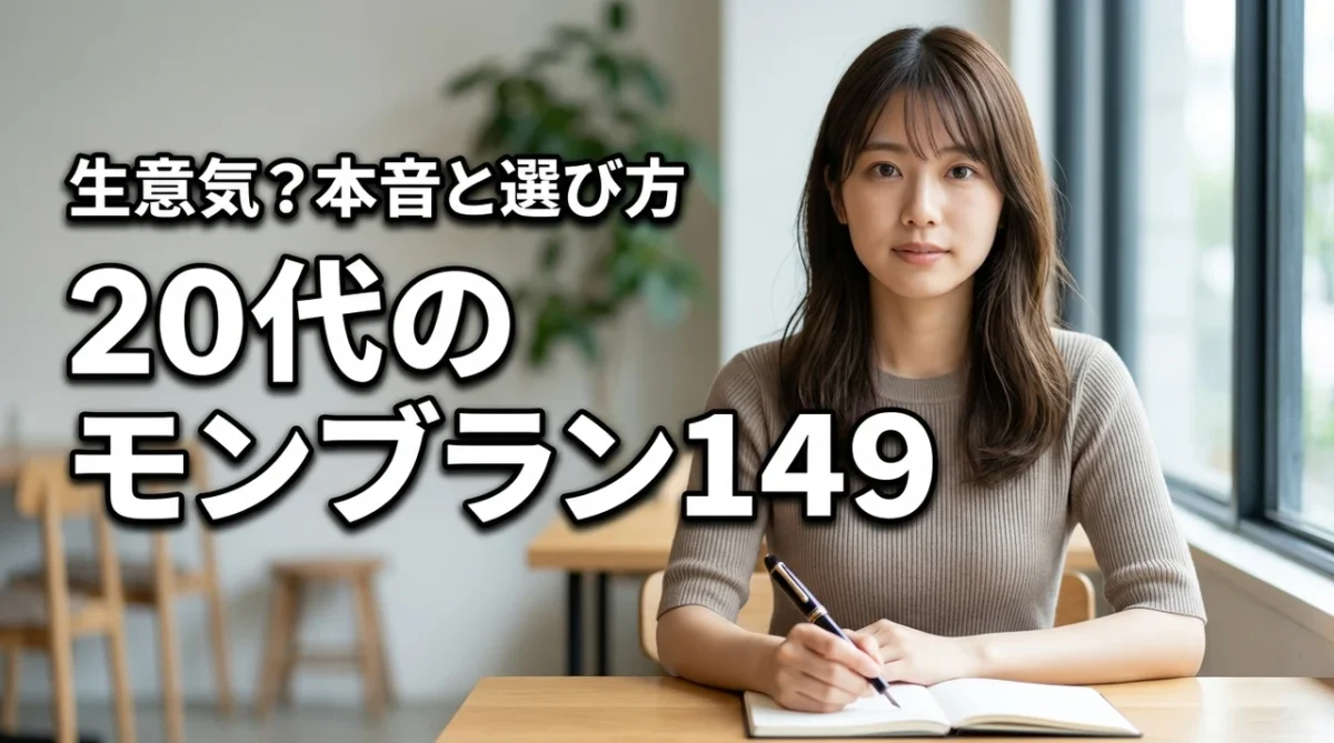 20代がモンブラン149を持つのは生意気と思われる？本音と賢い選び方