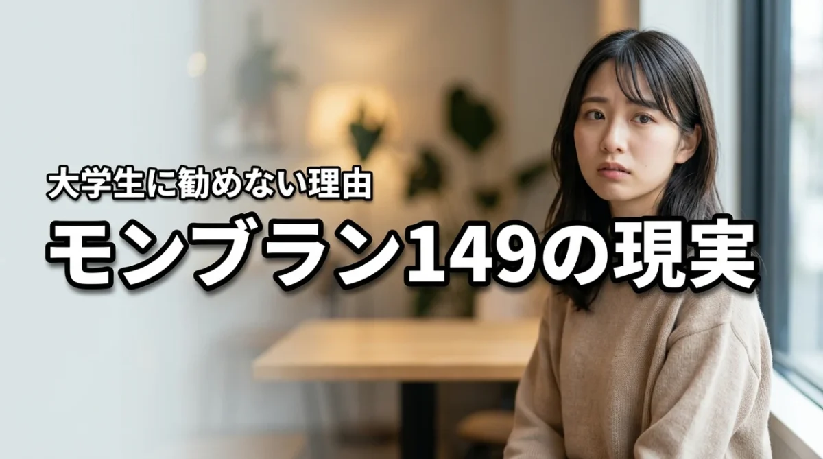 モンブラン149は大学生に向かない？おすすめしない理由と後悔する前に読むべき現実