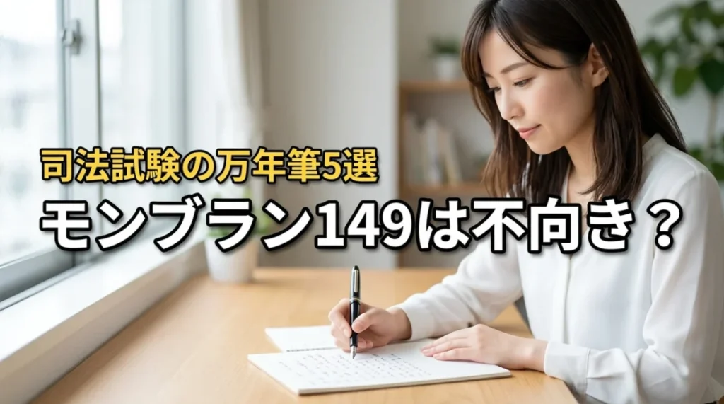 モンブラン149は司法試験論文に不向き?おすすめ万年筆5選と本番で失敗しない選び方
