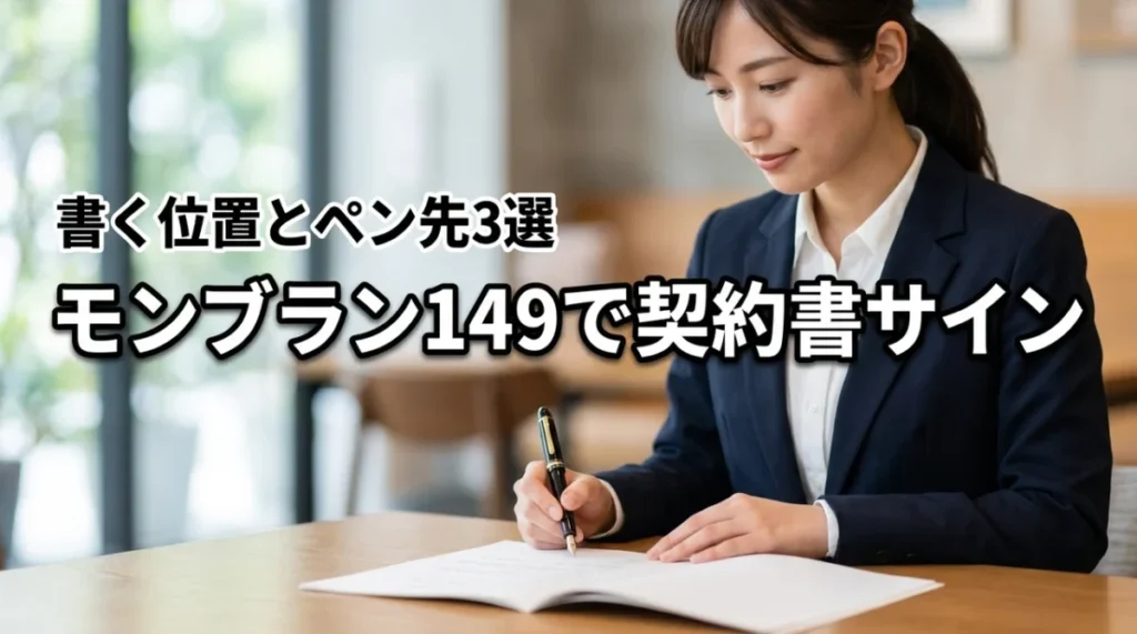モンブラン149で契約書サインはどこに書く?位置とペン先の正解3選