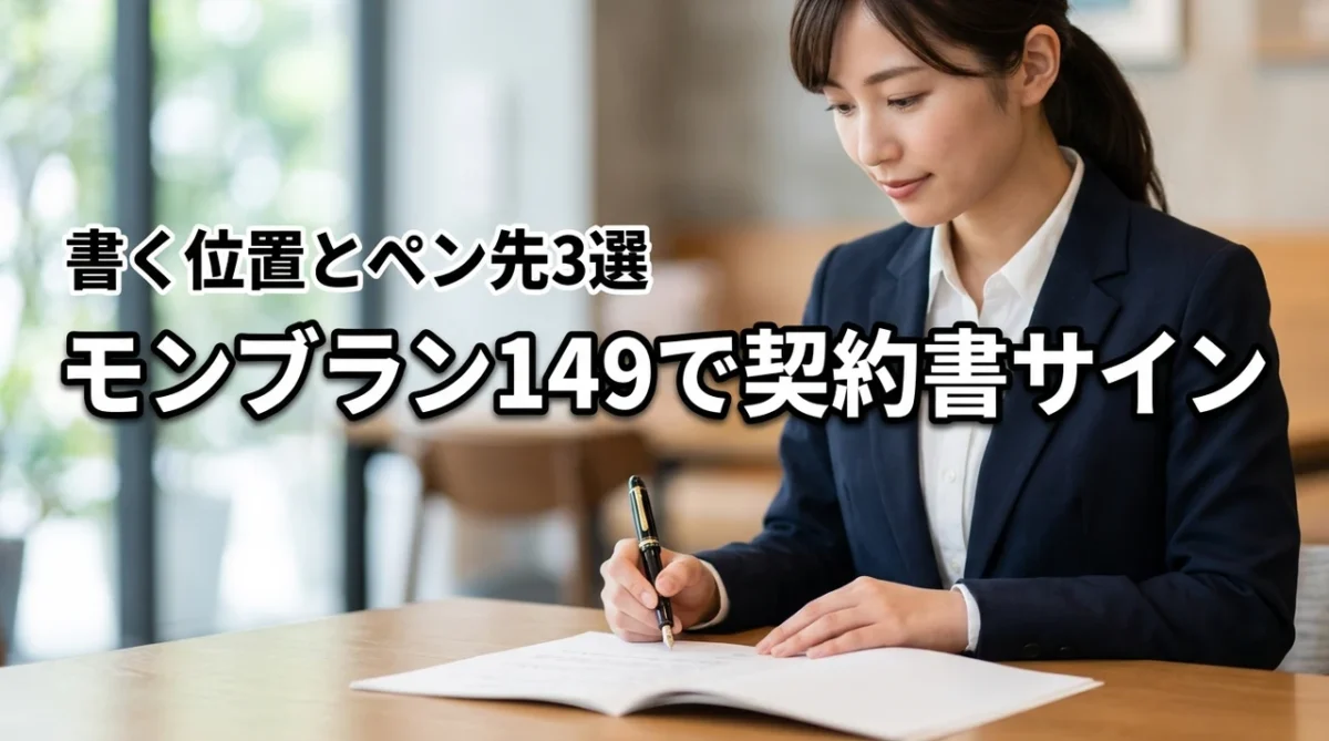 モンブラン149で契約書サインはどこに書く？位置とペン先の正解3選