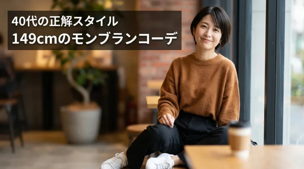 149cmの40代女性、モンブランをどう着こなす？おすすめコーデの正解