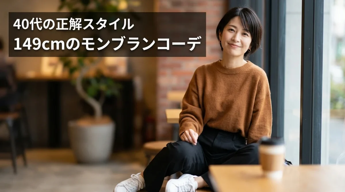 149cmの40代女性、モンブランをどう着こなす？おすすめコーデの正解
