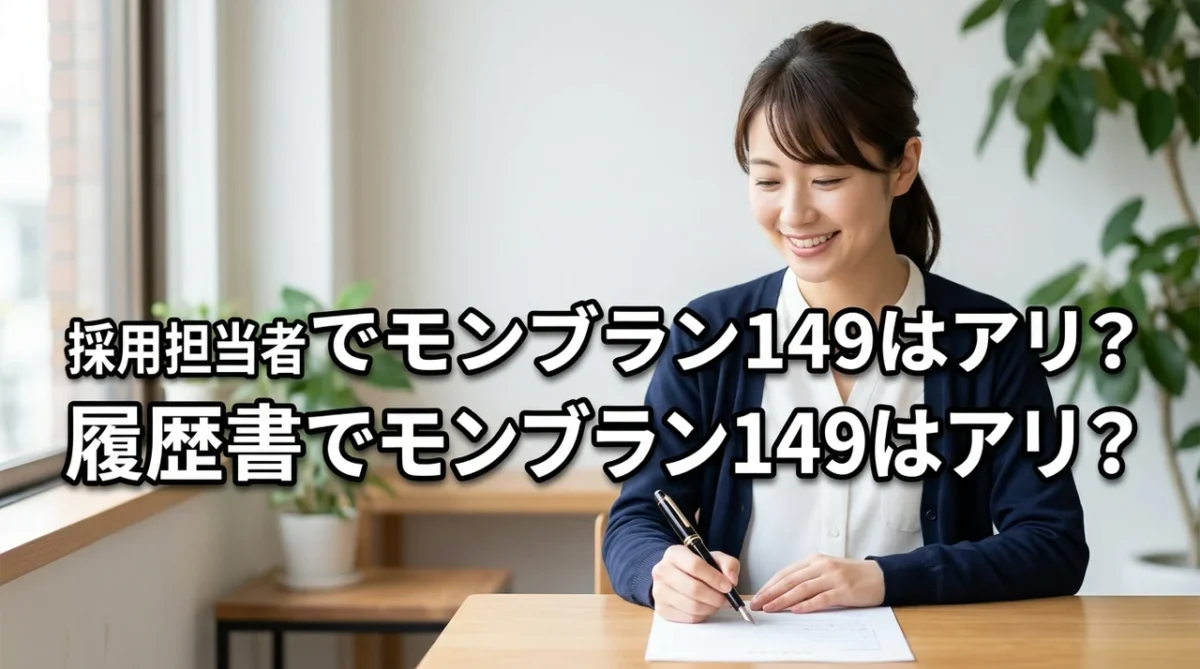 履歴書でモンブラン149を使うのはアリ?採用担当者が見ている本当の印象