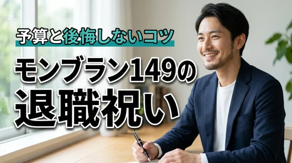 モンブラン149の退職祝い予算はいくら?相場と選び方で後悔しない贈り方