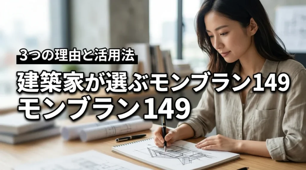 建築家がモンブラン 149をスケッチ用途に選ぶ3つの理由と実践活用法