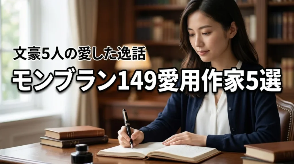 モンブラン149を愛用した歴代作家5選｜万年筆の王様に刻まれた文豪の逸話
