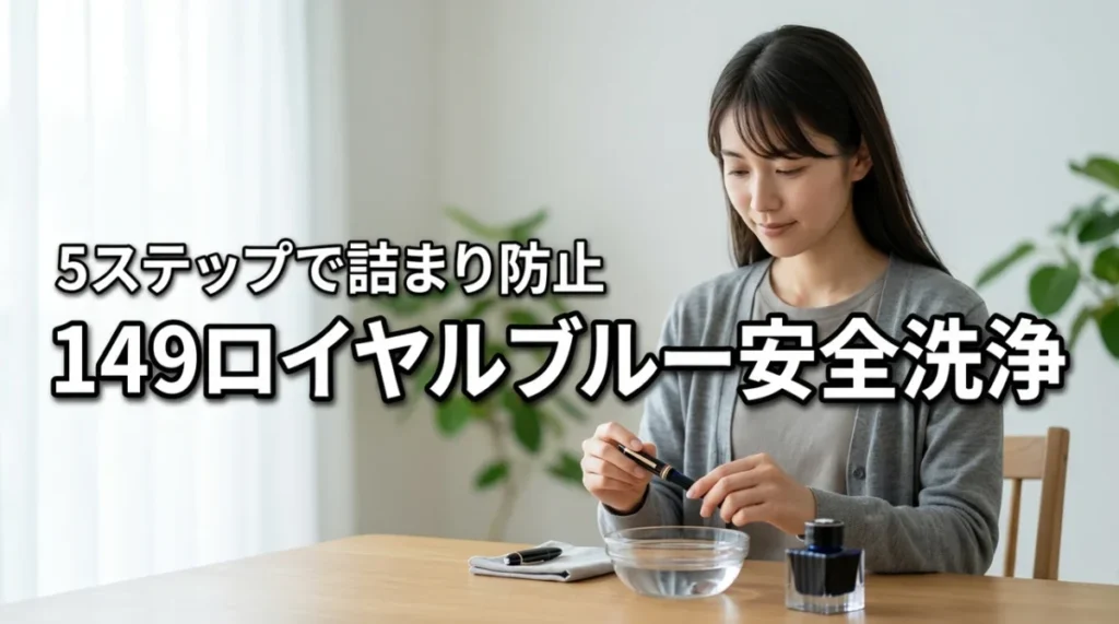モンブラン149のロイヤルブルー洗浄を安全に!5ステップと詰まり防止策