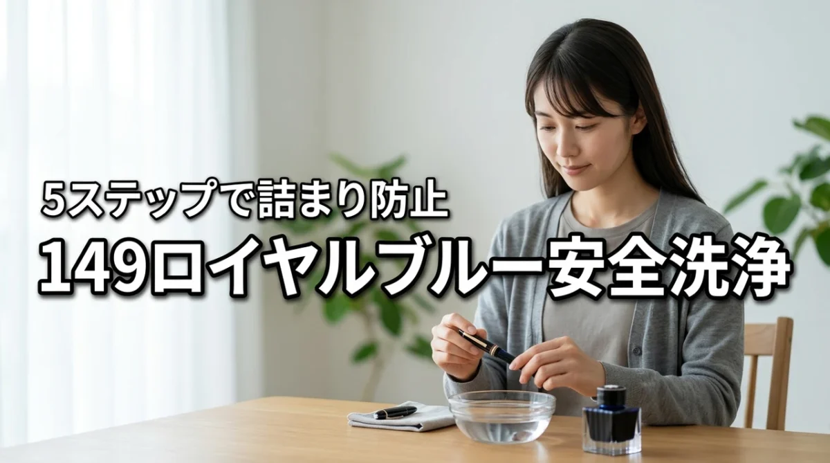 モンブラン149のロイヤルブルー洗浄を安全に!5ステップと詰まり防止策