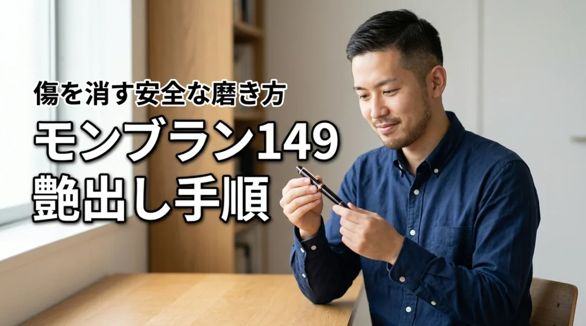 モンブラン149の軸の艶を安全に復活!傷を消す磨き方と出し方の完全手順