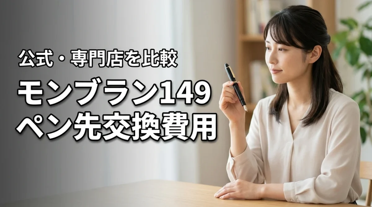 【2026年最新】モンブラン149のペン先交換費用を公式・専門店別に徹底比較