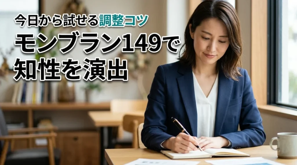 モンブラン149は書くだけで知的な演出が叶う。今日からできる調整コツ