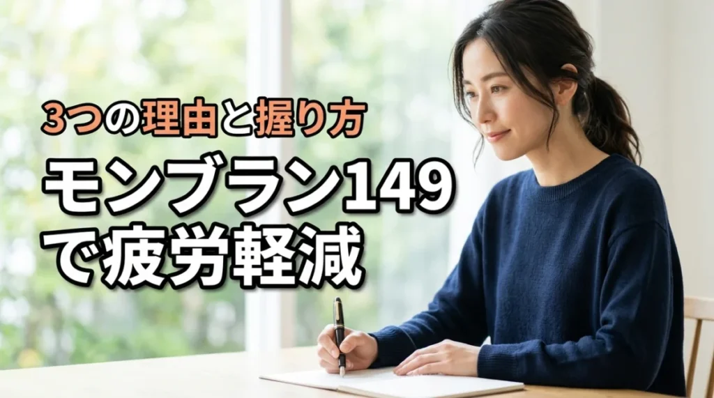 モンブラン149で長時間疲労を軽減する3つの理由と手の大きさ別の握り方