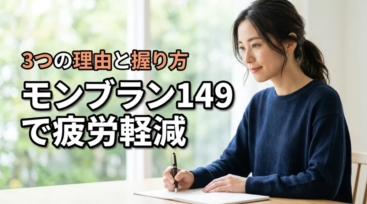 モンブラン149で長時間疲労を軽減する3つの理由と手の大きさ別の握り方