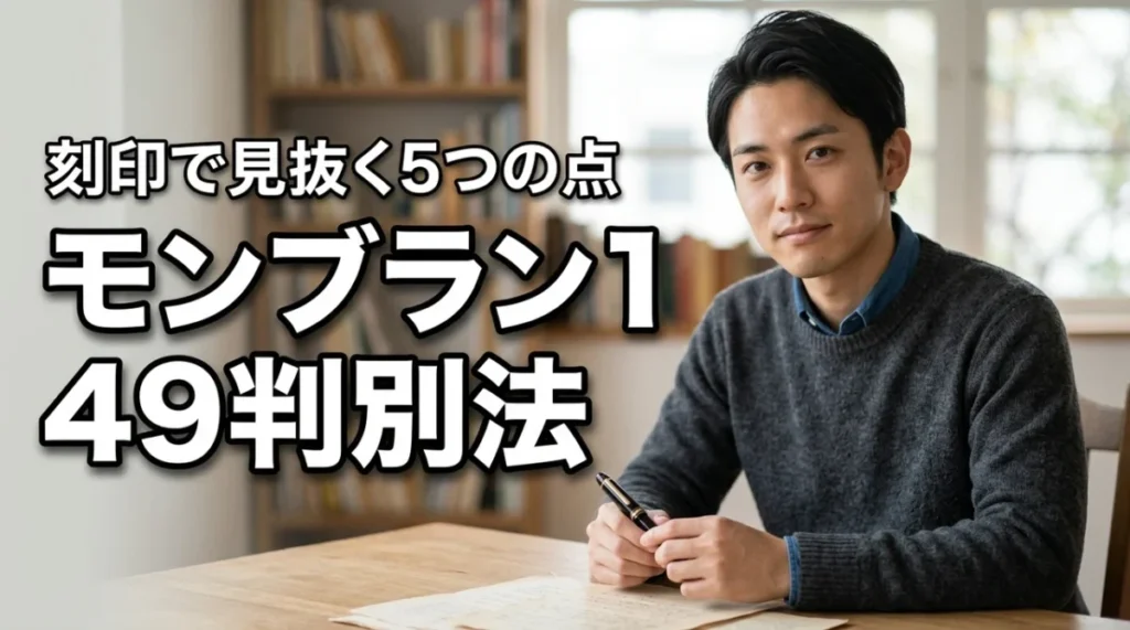 1980年代モンブラン149の特徴と判別方法|ペン先刻印で真贋を見抜く5つのポイント